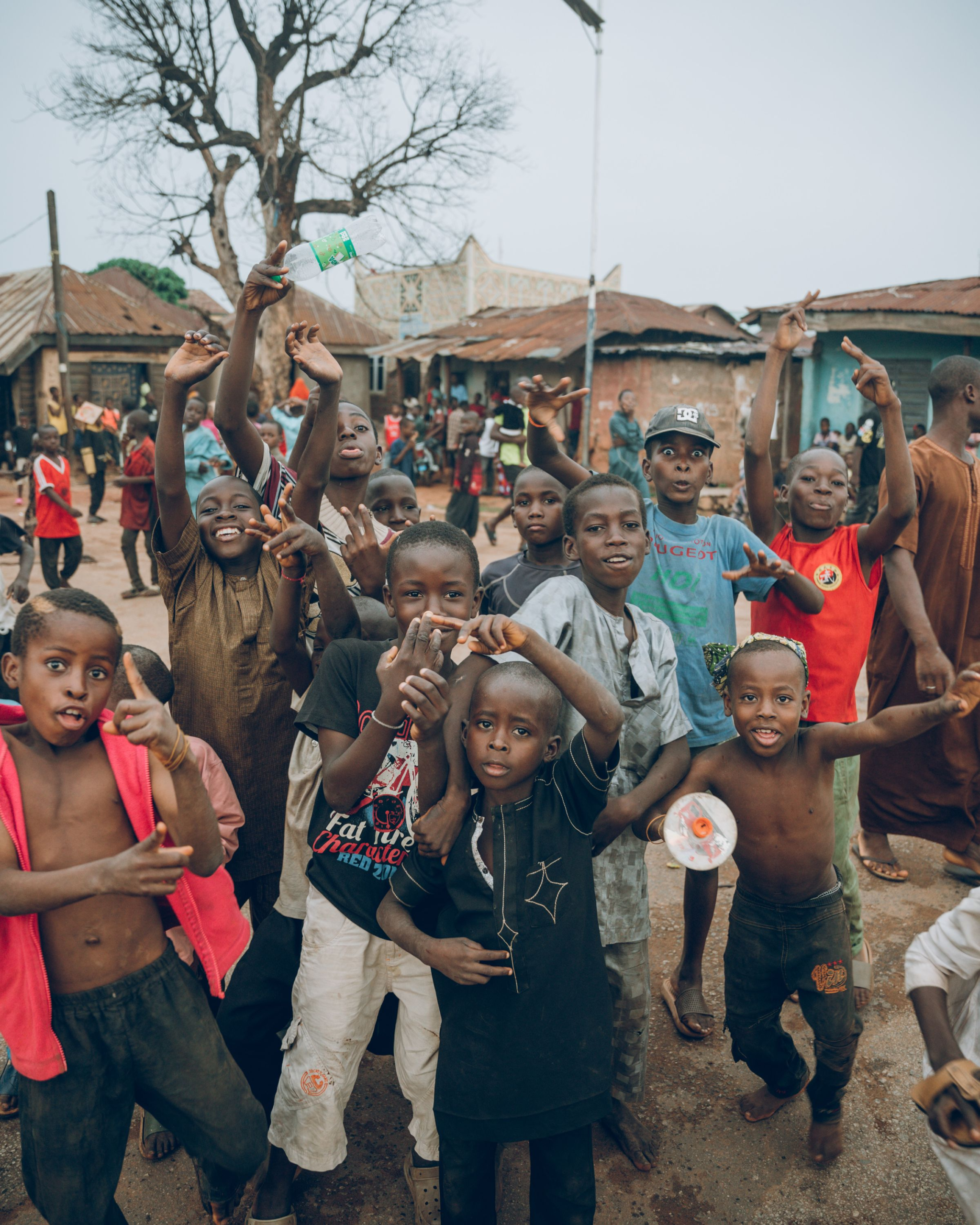 Children playing in a Nigerian village