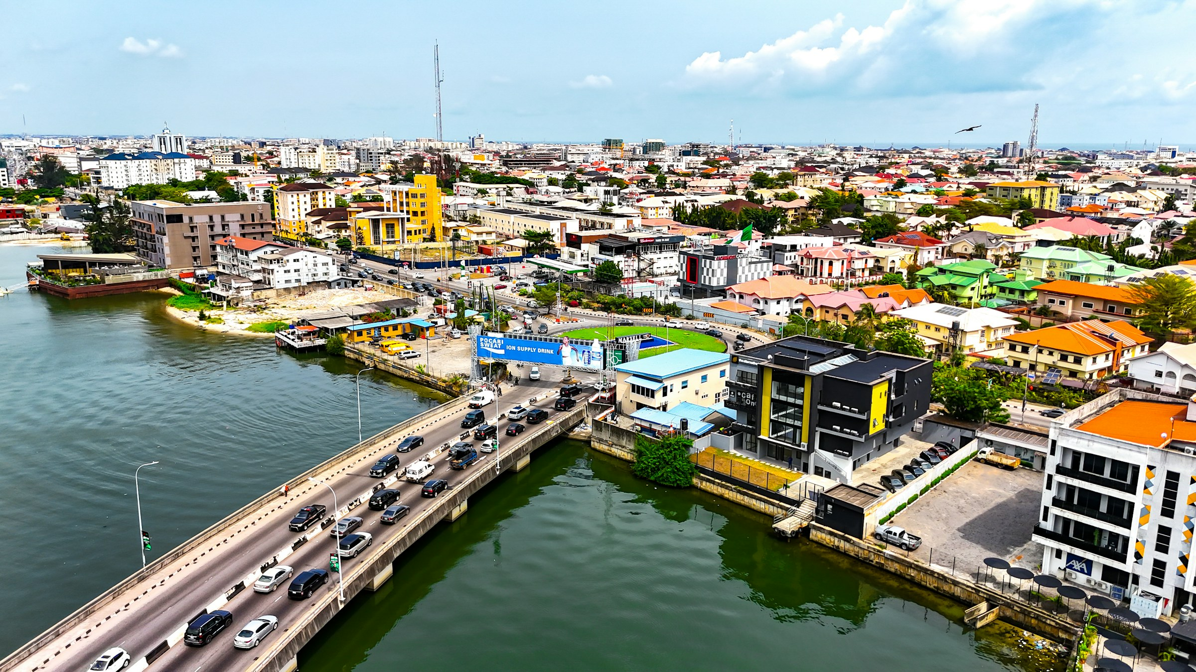 Aerial view of a Nigerian city